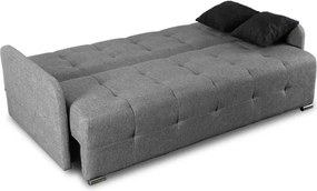 Sofa z Funkcją Spania ARIA Wersalka Rozkładana Dwuosobowa Szara Nowoczesna do Salonu