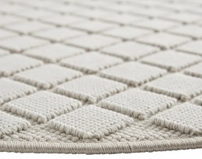 Dywan nowoczesny 3D Helix kremowy 80 cm x 80 cm koło