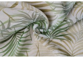 Zielono-beżowa firanka 300x260 cm Palmas – Mendola Fabrics