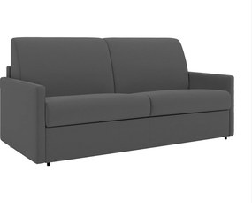 Kanapa 2-osobowa rozkładana typu express z tkaniny - Kolor: szary - Pow. spania: 120 cm - Materac 14 cm CALIFE