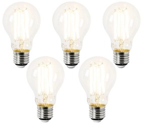Zestaw 5 żarówek LED E27 A60 przezroczystych 3,8W 806 lm 2700K