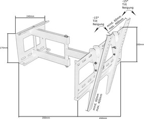 Uchwyt ścienny TV ze standardem VESA