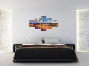 Obraz - Obraz olejny przedstawiający krajobraz (125x70 cm)