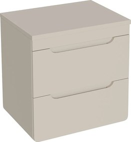 Wisząca szafka podumywalkowa z półką - 60 cm - Beżowa - ARUBA