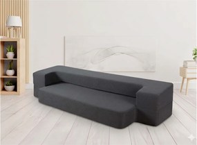 GREY SŁADANA SOFA 2w1 CIEMNO SZARA  CHARCOAL/G