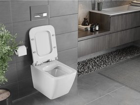 Mexen Vega miska wc Rimless z deską wolnoopadającą slim, duroplast, biała połysk - 30654000