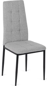 Krzesło Tapicerowane do Jadalni TEX Szare Nowoczesne Loft