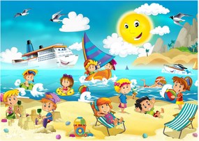 Obraz na szkle - Dzień na plaży (70x50 cm)