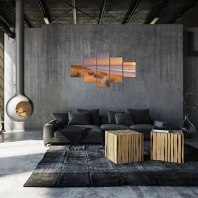 Obraz - Plaża o zachodzie słońca (125x70 cm)