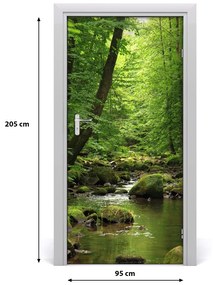 Naklejka fototapeta na drzwi Rzeka w lesie