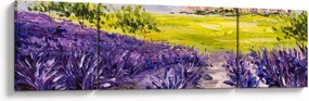 Obraz - Prowansja, Francja, malarstwo olejne (170x50 cm)
