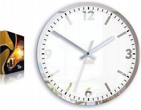 Zegar na ścianę klasyczny cichy mechanizm okrągły z białą tarczą akrylowy