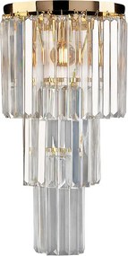 Kinkiet Schubert 2-punktowy z żelaza i złoconego mosiądzu z kryształkami .25 P.13 BL272-AP2-OR