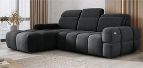 Narożnik MATEO S Wolnostojący Lewostronny Tkanina Memphis 20 kolor Antracytowy WERSAL