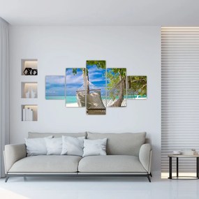 Obraz - Hamak na plaży (125x70 cm)