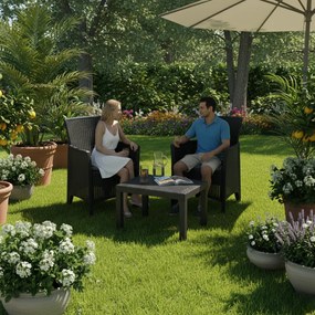 Zestaw ogrodowy FOREST, 3-częściowy, antracytowy I.P.A.E-Progarden