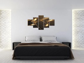 Obraz - Brązowe wstążki (125x70 cm)