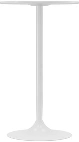 HOMCOM Okrągły stolik barowy biały stół kuchenny do salonu i jadalni stalowy Ø60 x 102 cm | Aosom PL