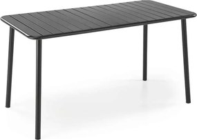Stół ogrodowo-kawiarniany Vital – elegancki, metalowy stół z prostokątnym blatem dostępny w dwóch rozmiarach