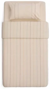 Beżowa pościel dziecięca jednoosobowa z bawełny organicznej z prześcieradłem 150x220 cm Indani – Kave Home