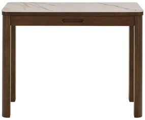 Beżowo-ciemnobrązowa konsola z ceramicznym blatem 40x100 cm Southampton – Actona