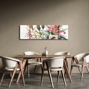 Obraz - Lilie, ilustracje (170x50 cm)
