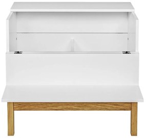 Biały barek na naturalnymi elementami 75x70 xm Woodman Grande