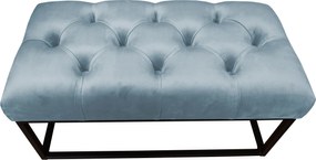 Ławka CHESTERFIELD tkanina Welur loft ławka metal