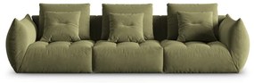 Jasnozielona sofa z materiału bouclé 332 cm Bloom – Micadoni Home