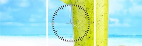 Zdjęcie - smoothie z kiwi (z zegarem) (90x30 cm)