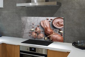 Szklany Panel Zając Wielkanocny i Słodycze