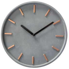 Zegar ścienny Gela, Ø 27 cm, cement