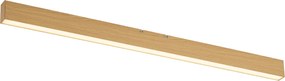 Nowoczesna lampa sufitowa w kolorze drewna ochrowego z LED, ściemnialna 3-stopniowo 2700-4000K z przełącznikiem DIP - Keane