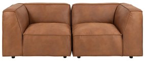 Koniakowa sofa z imitacji skóry 208 cm Fairfield Kentucky – Bonami Selection