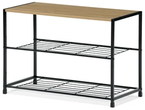 Półka na buty GD-413 OAK Leik, 3 półki, 63 x 30 x 43,5 cm