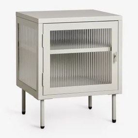 Zestaw 2 Nocnych Stolików Z Stali I Szkła Paoline Awokado - Sklum