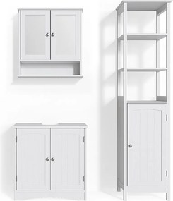 Zestaw mebli łazienkowych biały 60x30x60 bianco