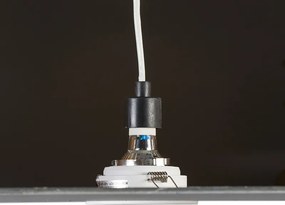 Zestaw 6 okrągłych, regulowanych reflektorów wpuszczanych w kolorze białym - Chuck