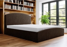Tapicerowane łóżko Montana 150x212x90 cm, powierzchnia spania 140x200 cm, schowek, podnośnik, tkanina Monolith brąz