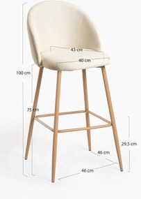 Zestaw 4 stoków Vint Tela