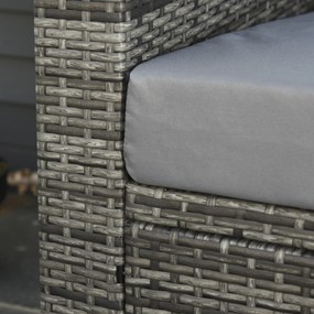 Outsunny sofa z technorattanu z poduszkami