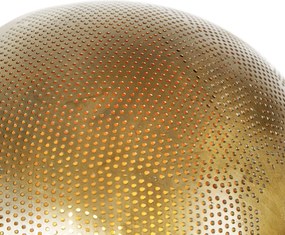 Industrialna lampa podłogowa brązowa z drewnem regulowanym - Haicha