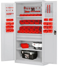 Szafa narzędziowa SZYMON, 920 x 1850 x 500 mm, szara