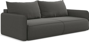 Kanapa 3-osobowa z funkcją spania - z tkaniny welwetowej - stalowy - NANEA