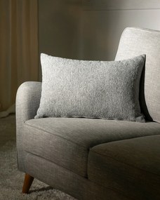 Poszewka Kinga na poduszkę prostokątną kolor szary tkanina strukturalna