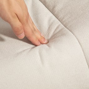 HOMCOM Fotel masujący z funkcją leżenia i podnóżkiem, nachylenie do 145°, Poliester, 80 x 86 x 99 cm, Kremowy