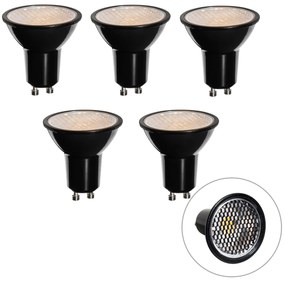 Zestaw 5 ściemnialnych żarówek LED GU10 50mm z efektem plastra miodu 6W 400 lm 3000K