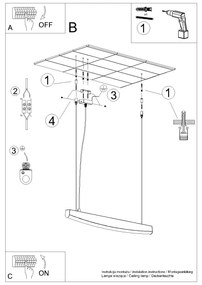 Lampa wisząca JORUN 80 czarna LED 3000K SOLLUX  LIGHTING
