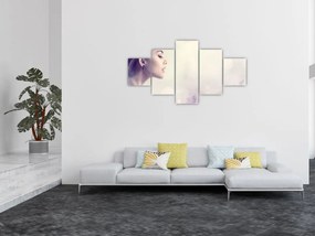Obraz kobiety z lawendą (125x70 cm)