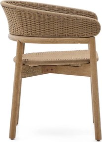 Drewniane krzesło ogrodowe w naturalnym kolorze Arinella – Kave Home